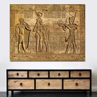 Египетские иероглифы, Картина на холсте, королева Хатшепсут, храмы, резьба по камню, Фараон, старинный Египетский настенный постер с принтом