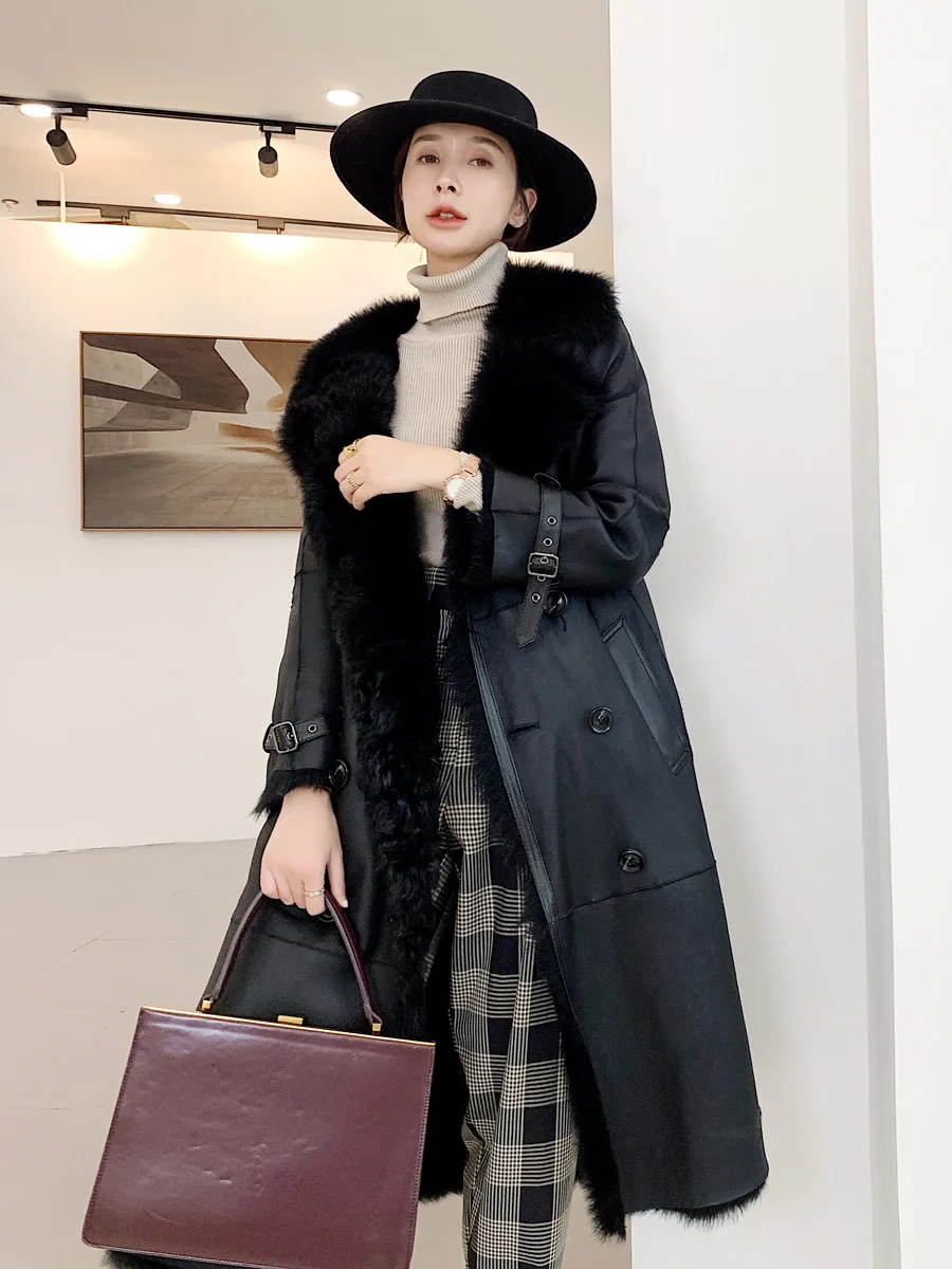 2020 зимнее пальто из натурального меха Женская куртка короткой овечьей шерсти