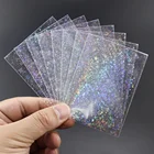 200 шт.лот рукава для карт маленькие звезды лазер мигающая карта защита 61x88 мм для YGO торговый щит волшебные карты Голографическая фольга