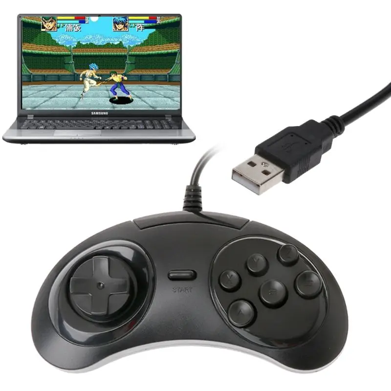 1 шт. Проводной USB классический геймпад 6 кнопок игровой контроллер Ручка