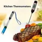 Кухонный электронный цифровой термометр,-50  + 300 градусов, пластиковые Кухонные термометры, зонд для приготовления пищи для мяса, воды, молока