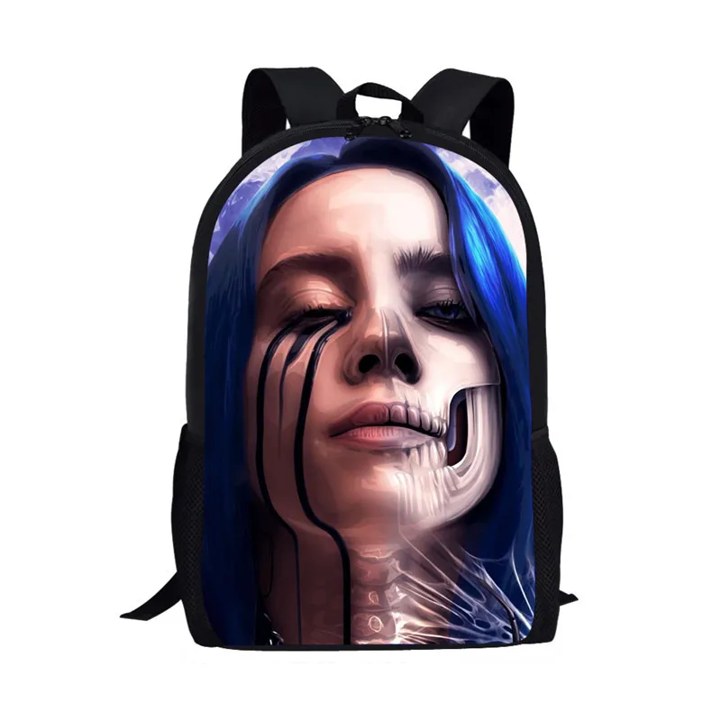 THIKIN Billie Eilish 3 шт./компл. Рюкзак Back To School детская книга мешок для маленькой девочки распылитель ранцевого типа для подростков Mochila Escolar - Цвет: as picture