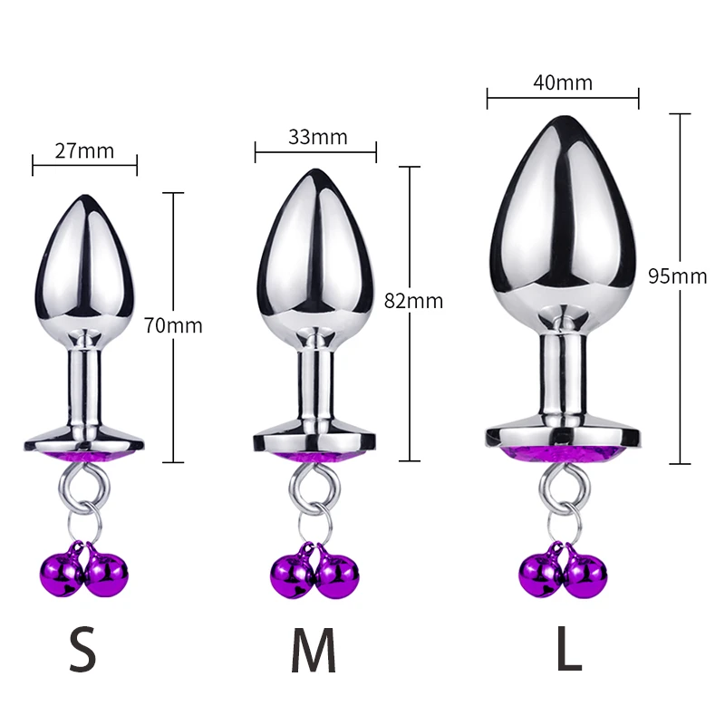 Thierry Bdsm игрушки Кристалл Металл Анальная пробка Колокольчики соединяются с