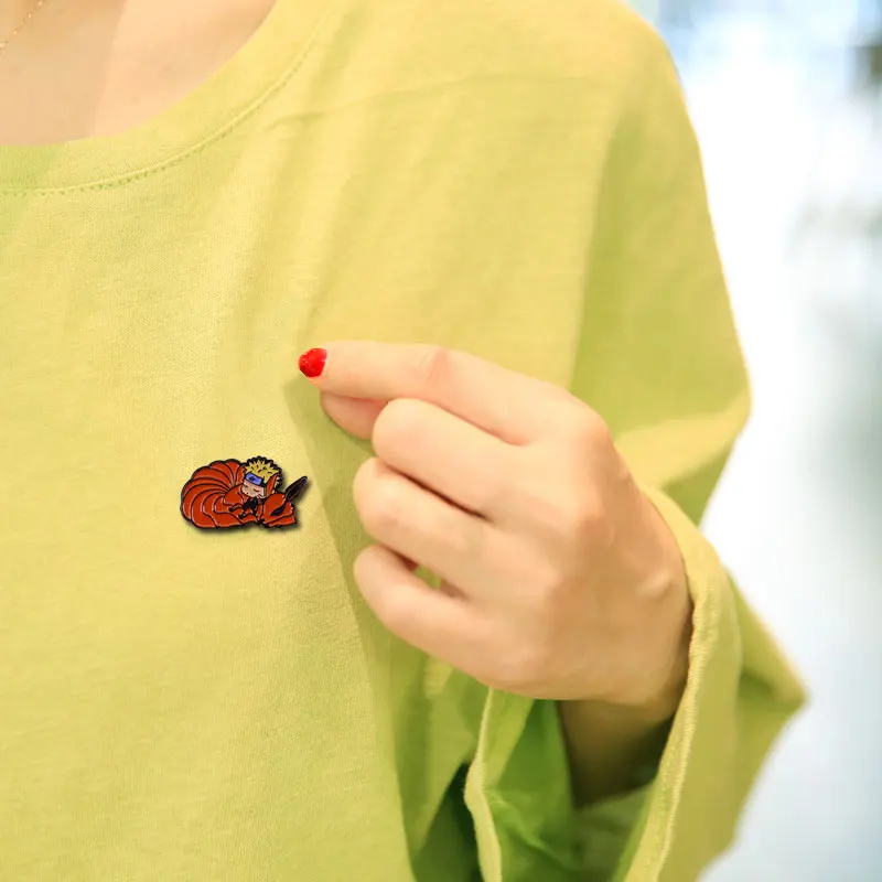 Kurama Cute Chibi Pin популярный ниндзя брошь в стиле аниме Nine Tails Power Badge Let He guard your sweet dreams! -