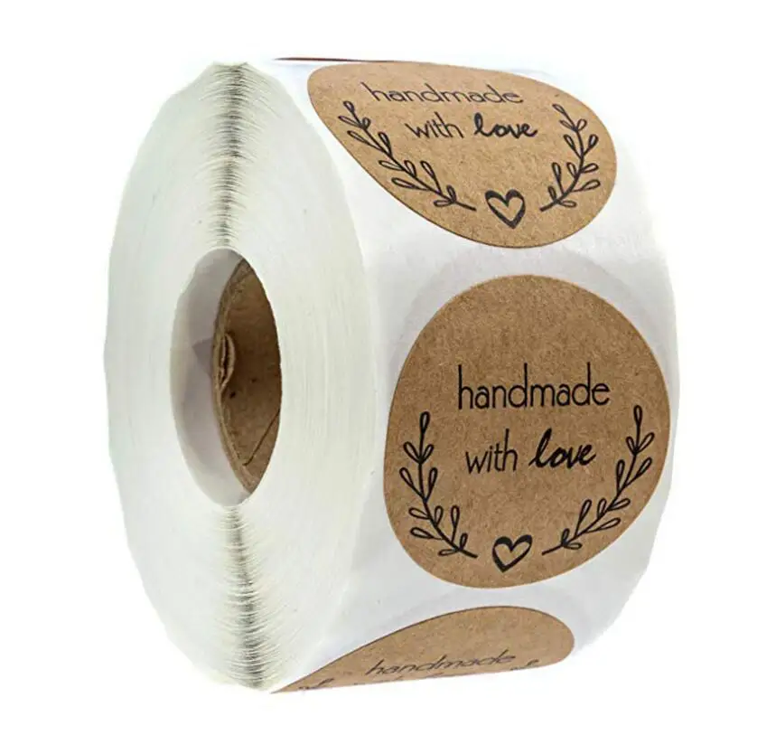 &quotСпасибо&quot круглая ручная печать стикер для ручной выпечки коробка работы с