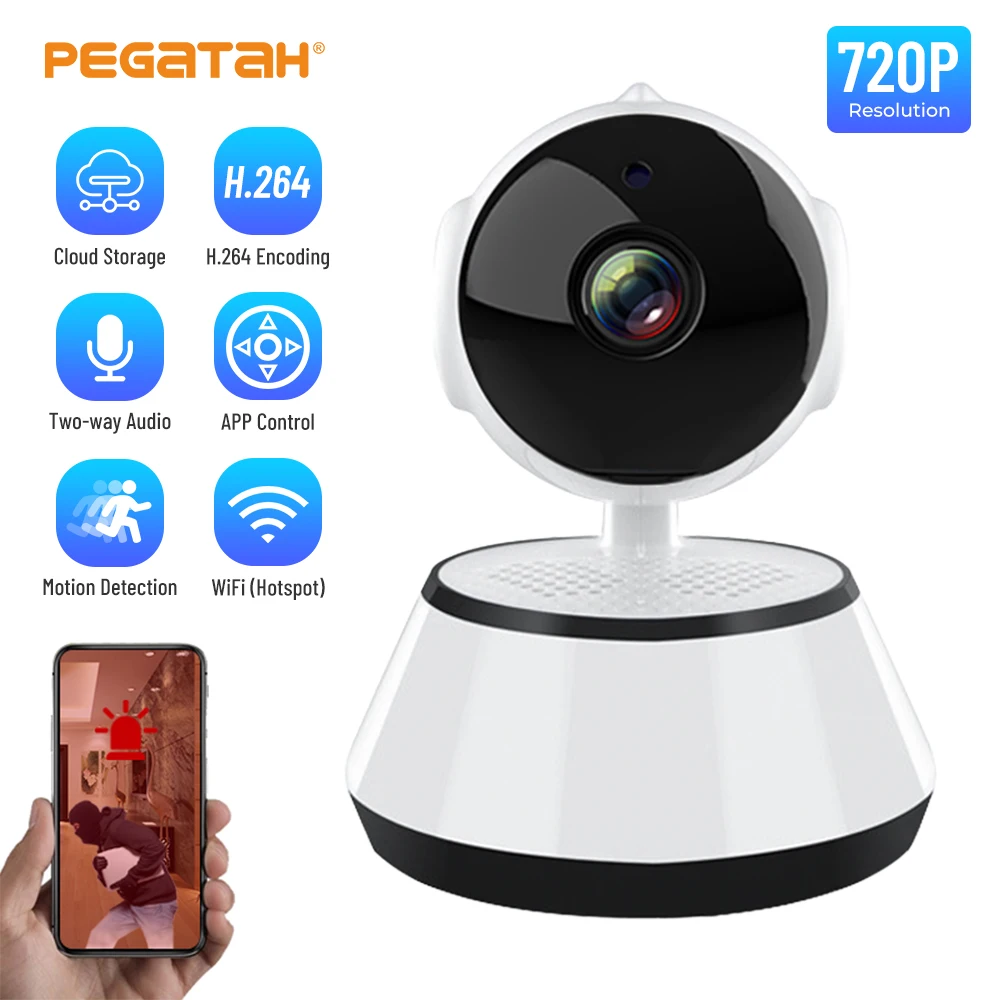 Wi Fi PTZ мини камера Full HD Радионяня Камера видеонаблюдения беспроводная домашняя