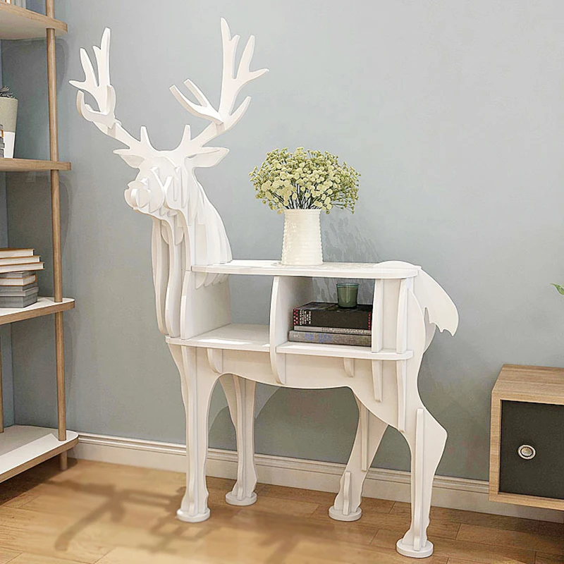 

Creative home furniture bookshelf floor deer storage holder window decoration room organizer PVC shelf storage rack home decor