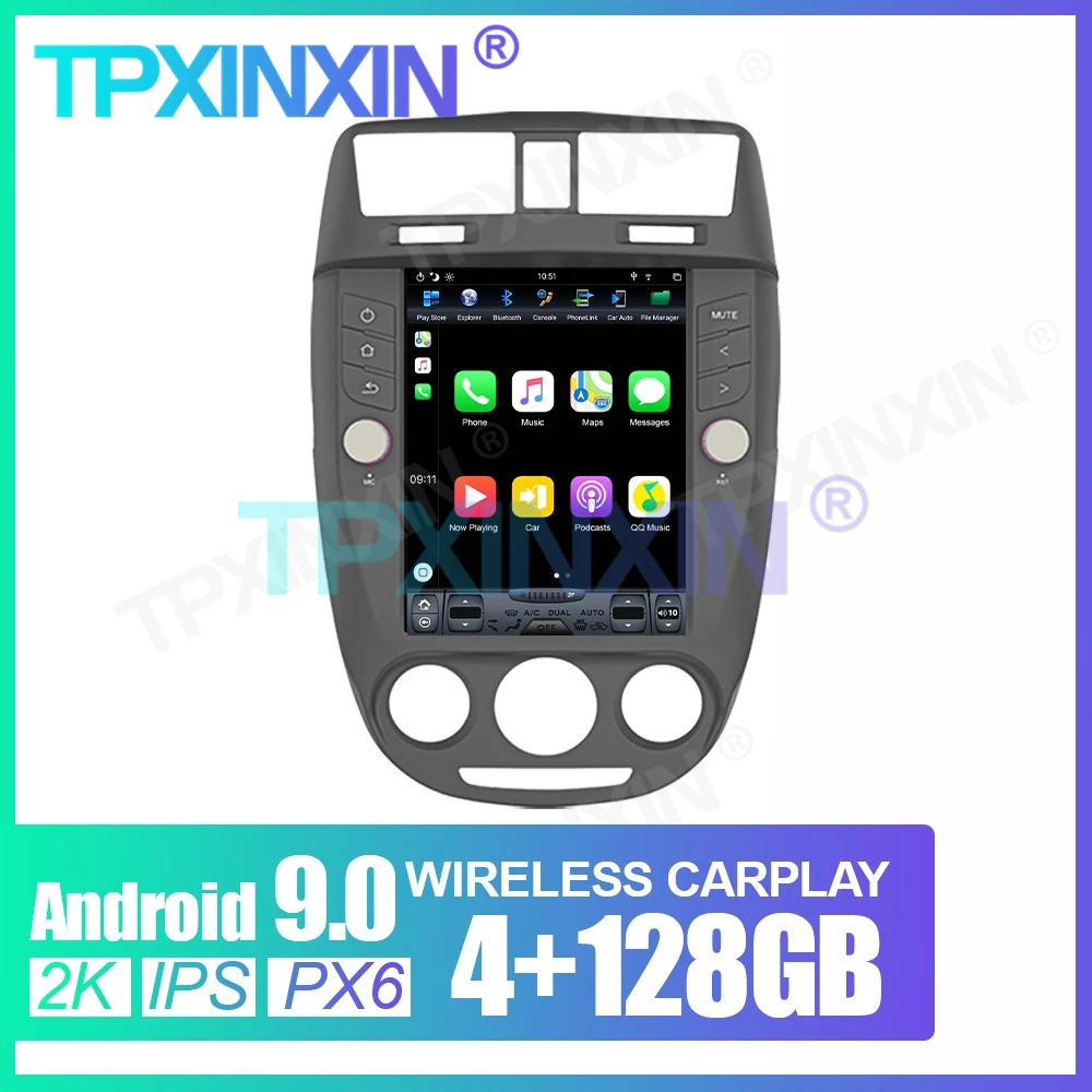 

Автомобильный мультимедийный плеер, Android 9, 4 + 128G Carplay для Buick Excelle 2008-2015 Tesla Style, автомобильное радио, GPS-навигация, стерео головное устройство
