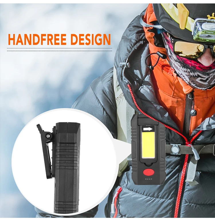 Портативный светодиодный светильник Красный портативный Рабочий 4 режима