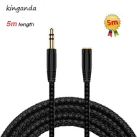 high quality details about hot 16ft 5m 3 5mm mf audio stereo earphone extension cloth cable black