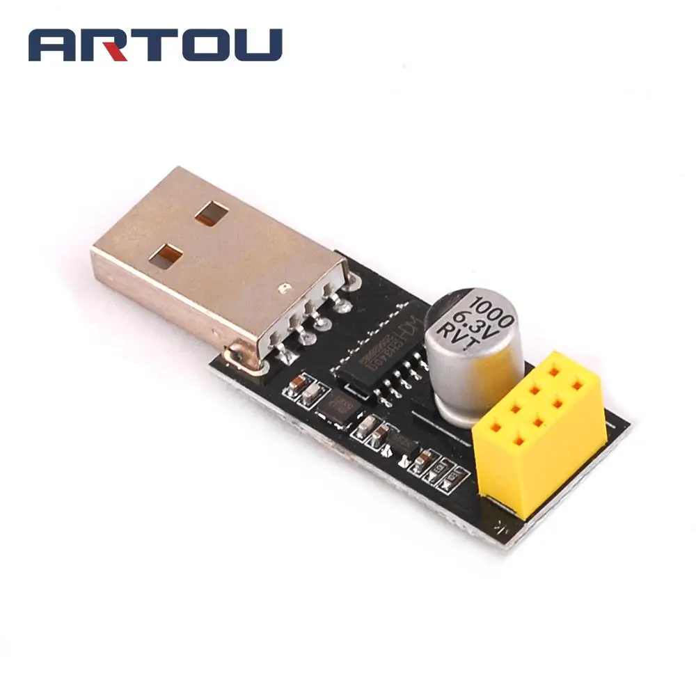 Адаптер программатора ESP01 UART GPIO0 Женский адаптер ESP8266 CH340G USB в последовательный