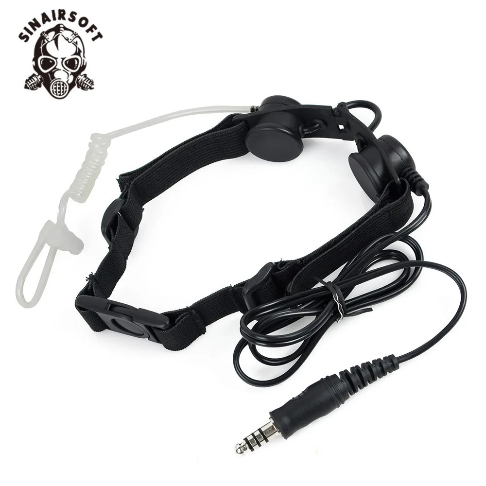 Z-tactical Z тактическая гарнитура с микрофоном и креплением на горле PTT портативный радио микрофон шейный ремешок Охота Airsofte горло микрофон наушники