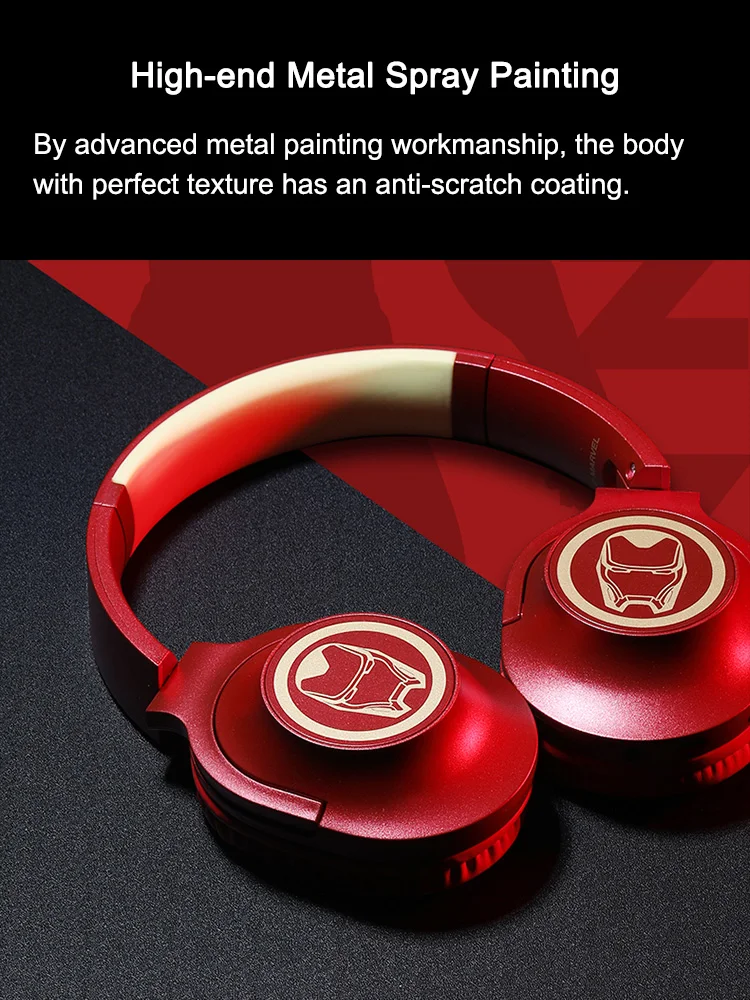 Сертифицированные наушники Marvel Bluetooth V5.0 &quotЖелезный человек&quot Беспроводные
