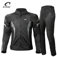 black motorcycle jacket men motobiker set windproof riding suit moto jacket pants touring motocross biker body protection gear