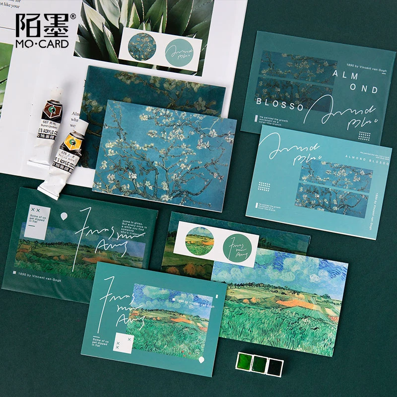 Художественная серия цветная бумага конверт и поздравительная открытка