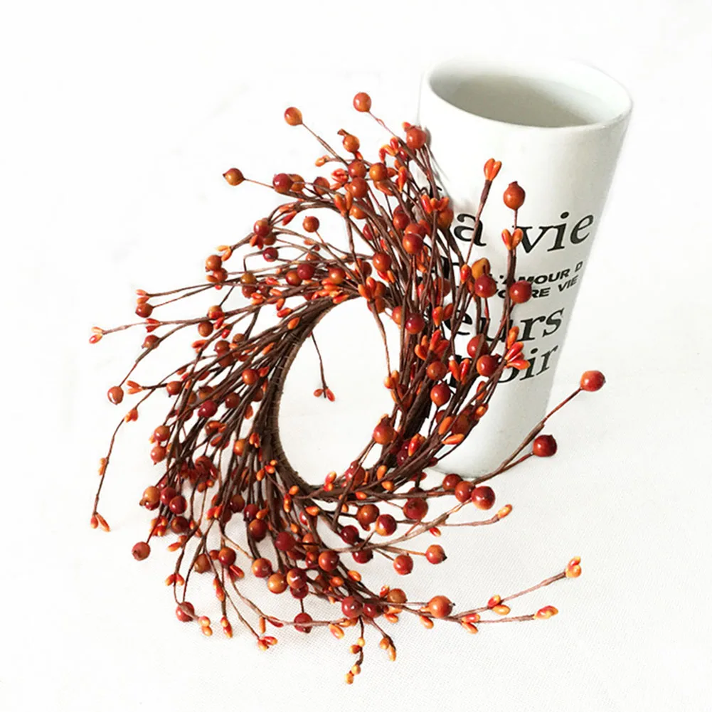 Искусственные ягоды гирлянда имитация красные бусины венок Рождество Свадьба