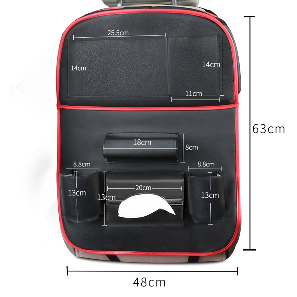 Продажа Из искусственной кожи органайзер для спинки сиденья автомобиля, поднос, дорожная сумка для хранения, складной обеденный стол SEC88