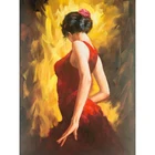 Фламинго танцор картина маслом по номерам рисунок Diy холст акриловой живописи Wall Art украшение дома 40x50cm