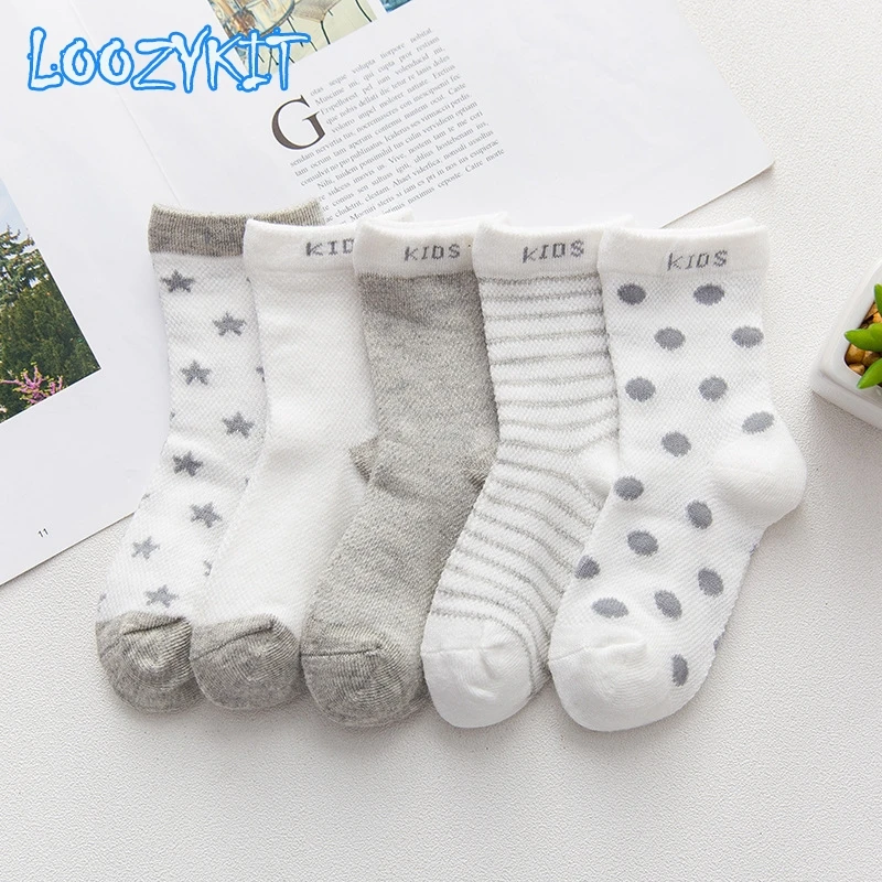 

5pairs Pack Baby Sock Kids Summer Socks Breathable Soft Footwear