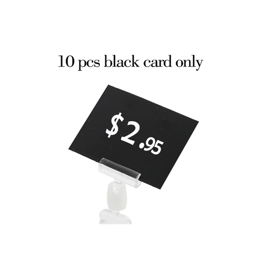 

10pcs Supermarket Clear Rotating Pop Price Tag Clip Sign Holder Clips For Tube