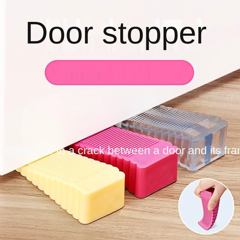 

1Pcs Safety Silicone Door Stop Stoppers Block Wedge Doorstops Door Stopper Home Office Door Rear Retainer Anti-collision Stop