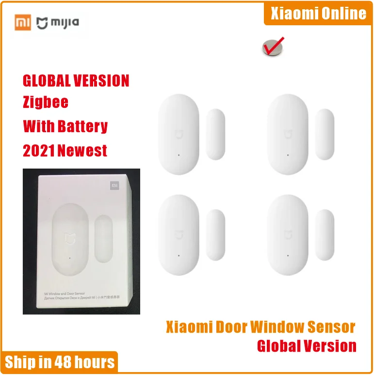 2021 Global Xiaomi Mijia Door Window Sensor Intelligent Mini Pocket Size Smart Home Automatic lights For MIhome App Security