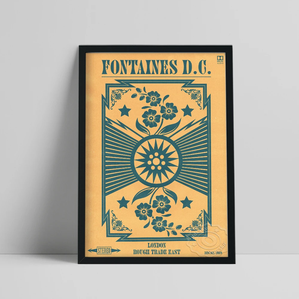 

Fontaines D.C. Gig Poster, Irish Post-Punk Revival Band Prints, Music Fans Collect, Abstract Colour Wall Decor, Bedroom Wall Art