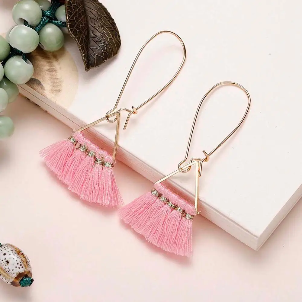 Chandler богемные этнические летние длинные серьги с кисточками для женщин 10 цветов