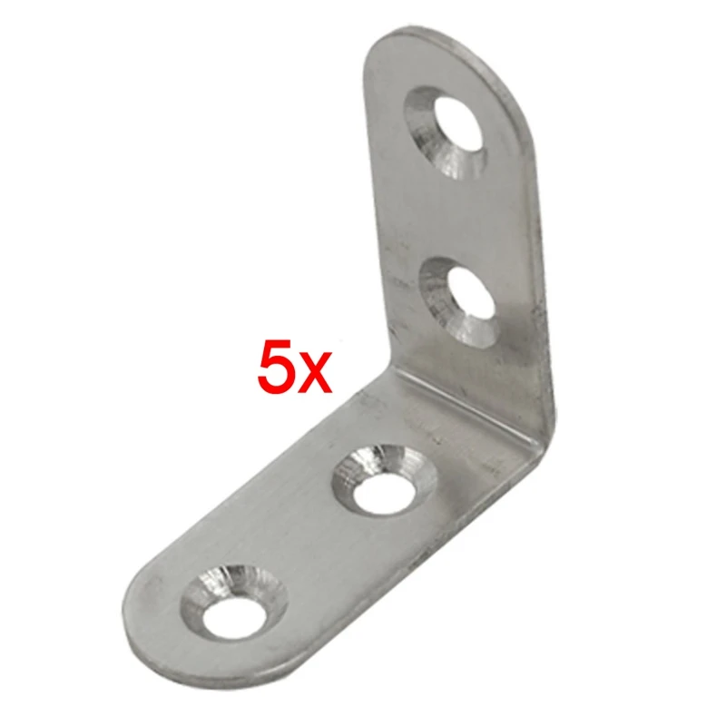 

5 шт. 1 3/5 "x 1 3/5" Металлическая Угловая Скобка угол кронштейн крепления