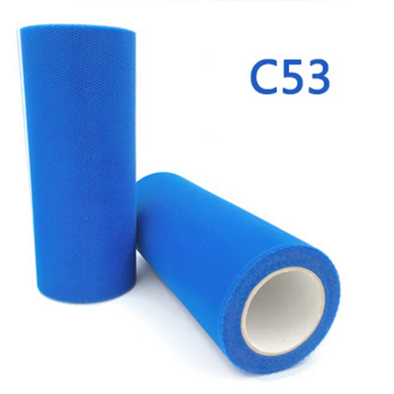 C53 15 см* 25 лет рулонная тканевая Тюлевая лента для юбки куклы DIY швейный подарок вечерние тюлевые рулоны с бантом для украшения свадебной вечеринки - Цвет: C53