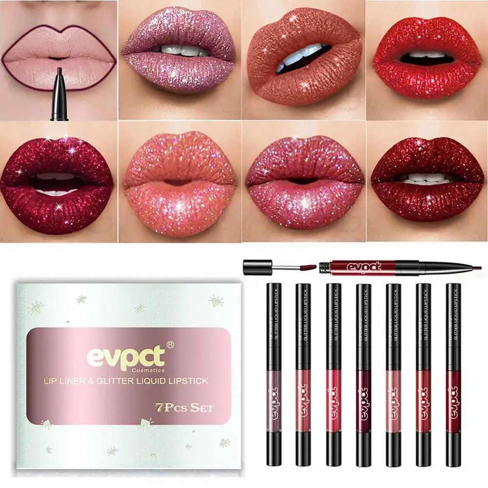 

7 шт., набор блестящих помад для губ