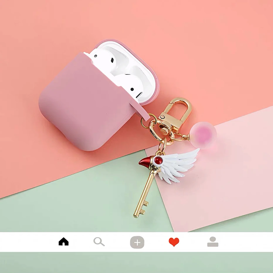 Японское милое Аниме брелок с мультяшным рисунком для Apple Airpods 1 2 Чехол