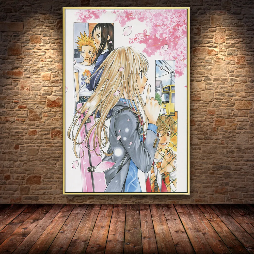 Ваш ли в апреле горячий японское аниме искусство масляной живописи Плакаты и принты Куадрос для дома