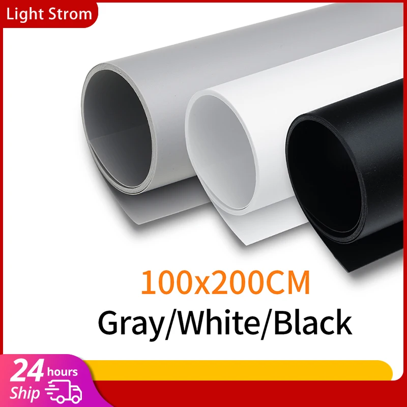 Черно-белый бесшовный водонепроницаемый фотофон 100 см * 200 для фото-и видеосъемки