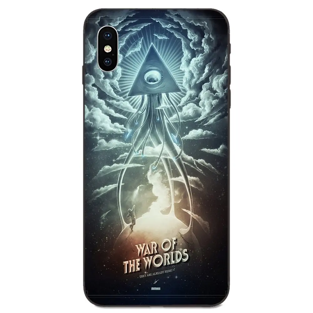 Черный мягкий чехол с индивидуальным рисунком потрясающий треугольный глаз