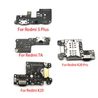Оригинальная плата с USB-портом для зарядки, гибкий кабель, соединитель для Xiaomi Redmi 6 6A 7A S2 5 Plus K20 Pro K20Mi 9T, микрофонный модуль