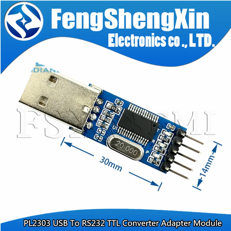 Модуль адаптера PL2303 USB к RS232 TTL с пыленепроницаемой крышкой PL2303HX для