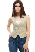 womens vest slim fit business work jacket no warm vest retro sleeveless