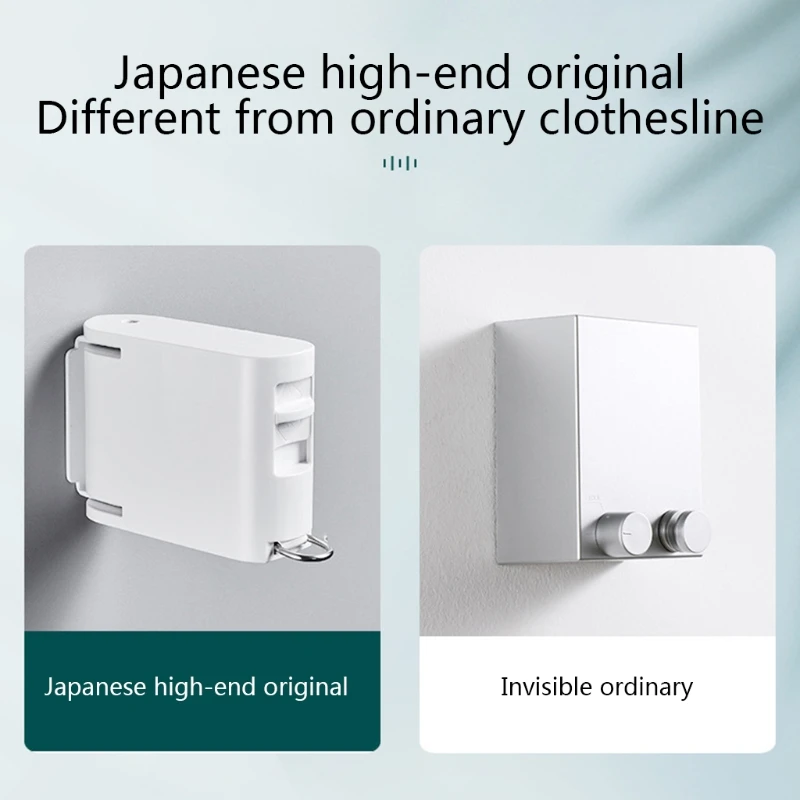 

Invisible Clothesline Retractable Clothes Line Magic Drying Rack No Drilling for Indoor Outdoor Clothes Wall Hanger