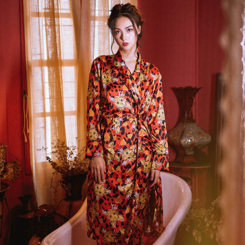 2019 осенние женские пижамные комплекты с принтом кота модный сексуальный