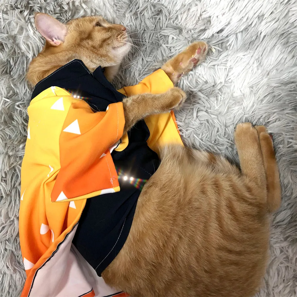 

Anime Demon Slayer Kimetsu no Yaiba Cosplay Costume Kimono Cape Pet Cats Suits Kamado Tanjirou Kochou Shinobu Kamado Nezuko