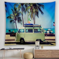 new product beach ocean palm tree coconut tree wall hanging bohemian bedroom room background wall bedside rental house tapestry