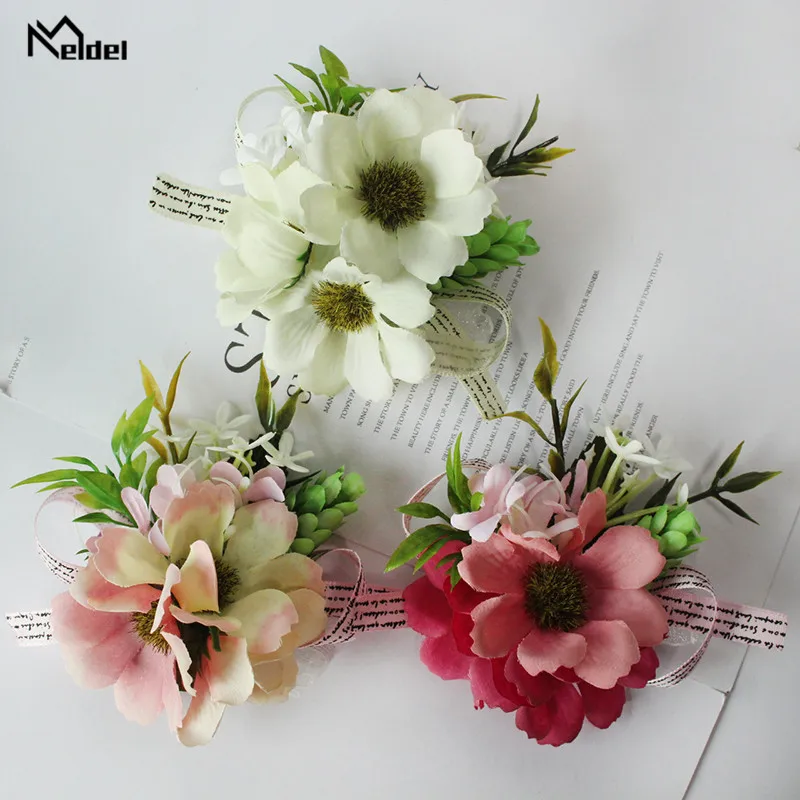 Meldel шелковая Гортензия бутоньерка для шафера свадебные цветочные бутоны