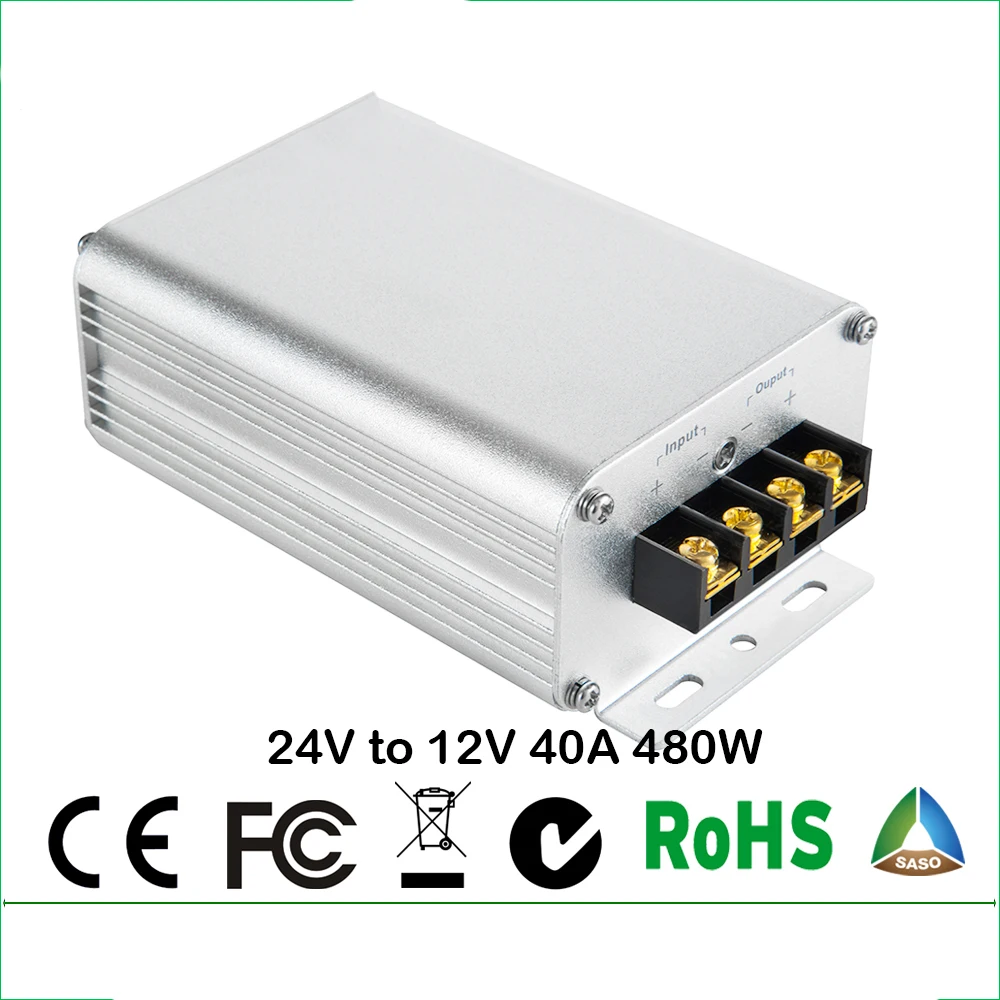 

24V TO 12V 40A Newest Hot DC DC Step Down Converter Reducer B40-24-12 CE RoHS Certificated 24VDC to 12VDC 40AMP