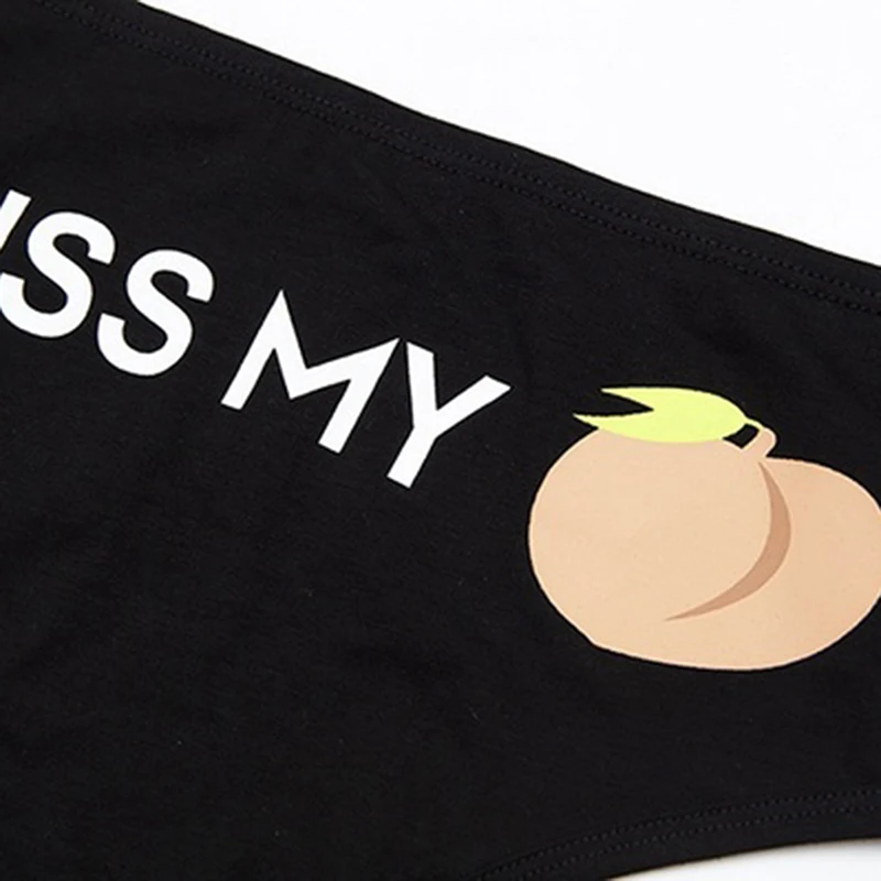 Прикольного персика с рисунком трусы для девочек бантами Интимной трусики