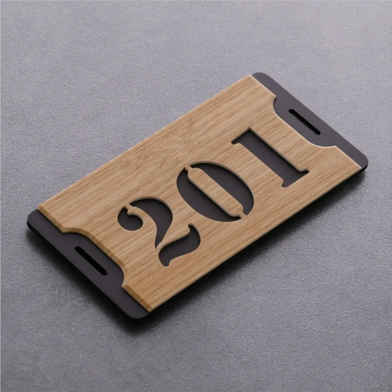 1 шт. акриловые цифры на двери в стиле ретро деревянные клейкой основе для