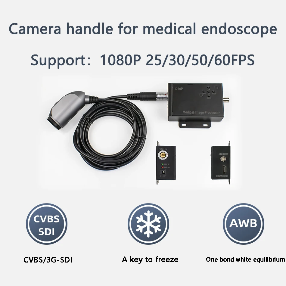 3G-SDI/CVBS digital hd медицинская эндоскопическая камера 1080P 60FPS поддерживает замораживание одним нажатием и AWB