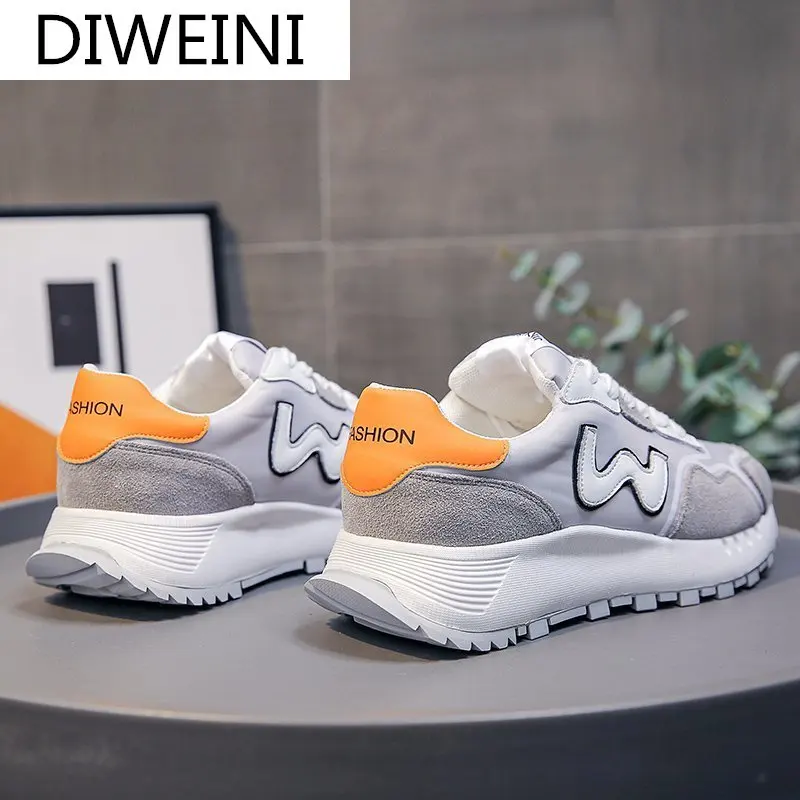 

Spring 2021 New Casual Sneakers Women's Shoes Lace-up Platform Color Matching Outdoor Shoes Women's Comfortable Vulcanized Shoes