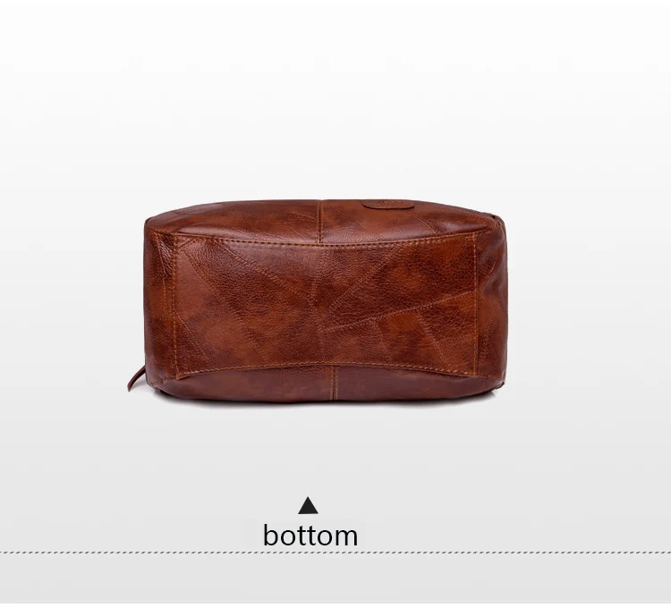 

PU Leather Tote Bags for Women Village Patchwork Handbags Large Capacity Shopper Solid Color Shoulder Waterproof Shopping Bags
