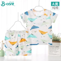childrens clothes suits 2021 summer baby pure cotton short sleeved suit boys and girls vest suit 1 6 years old home service